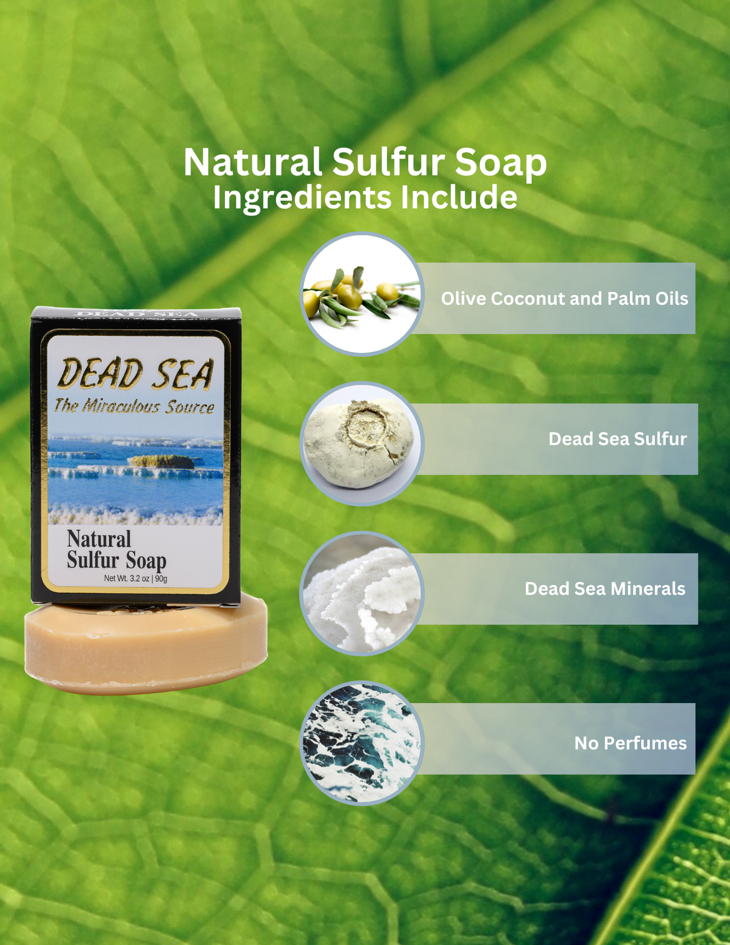 Malki Dead Sea Products Natural Sulfur Soap